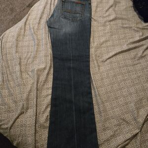 7 For All Mankind Dark Blue Boot Cut Jeans